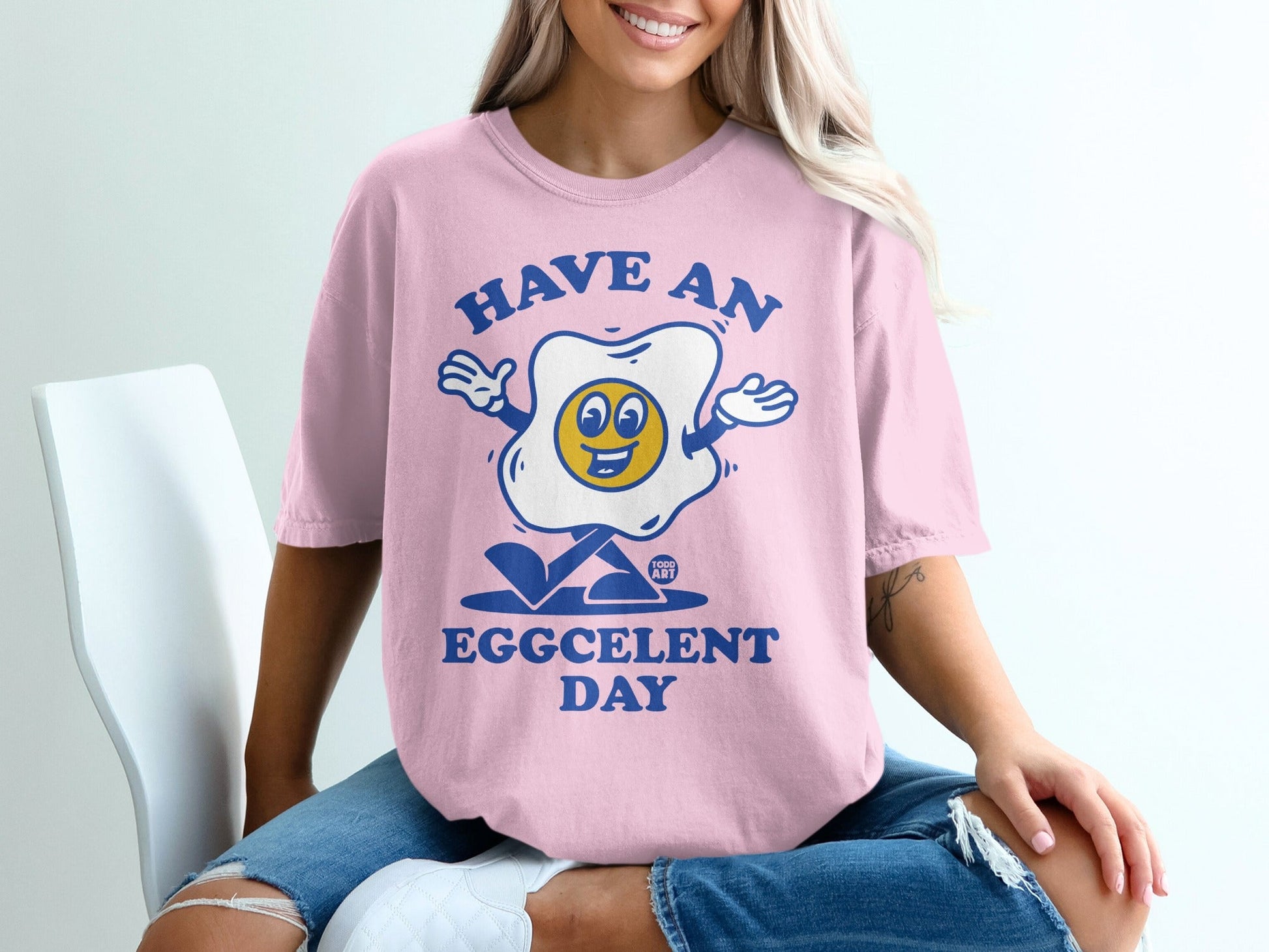 Have an Eggcellent Day Graphic Tee Fun Gift Shirt