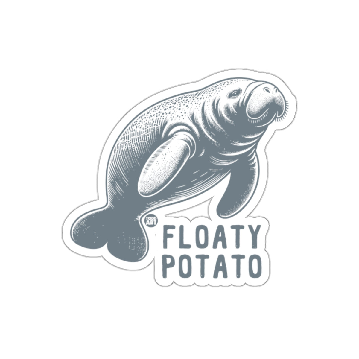 Floaty Potato Funny Manatee Sticker