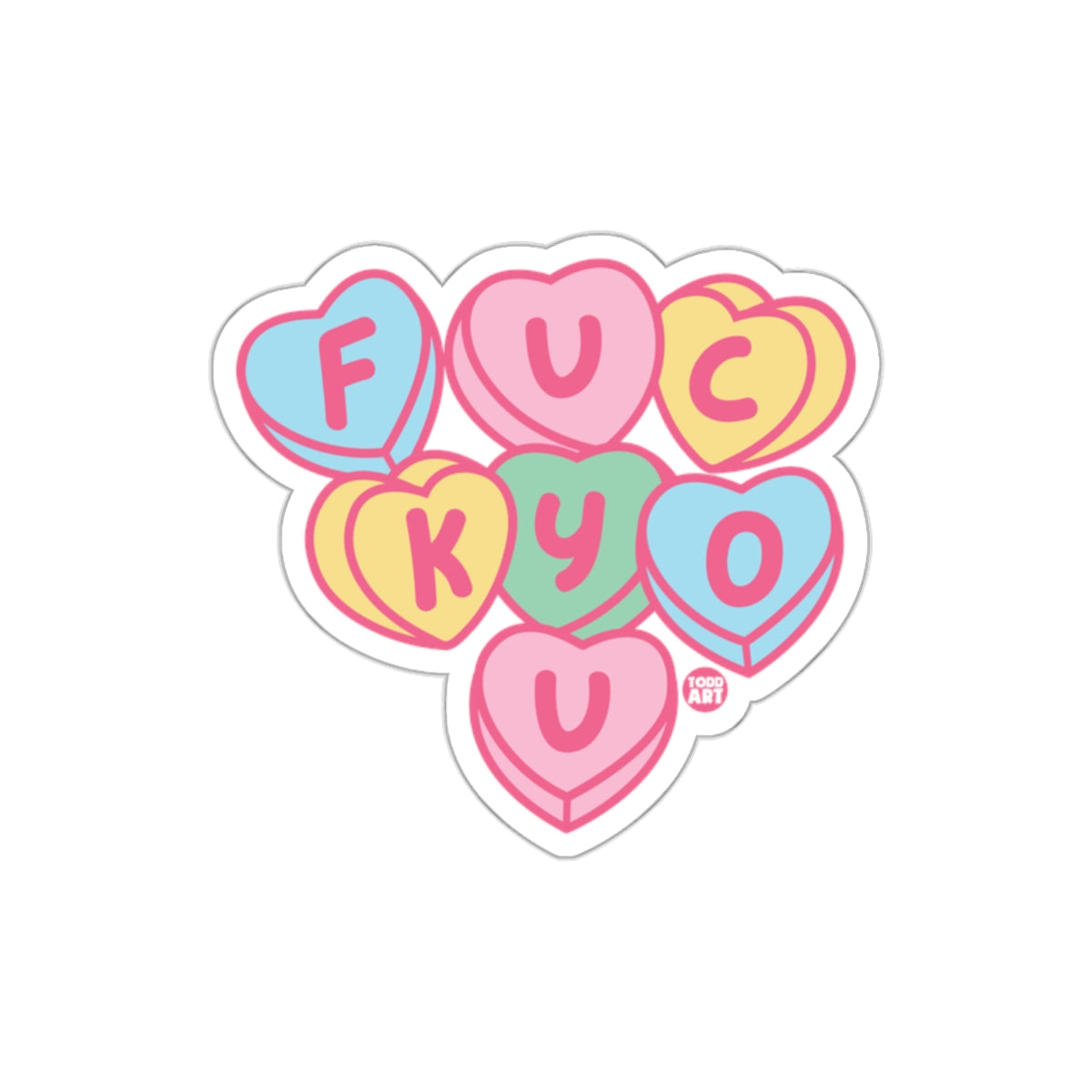 Colorful Heart-Shaped Emoji Sticker for Quirky Fun
