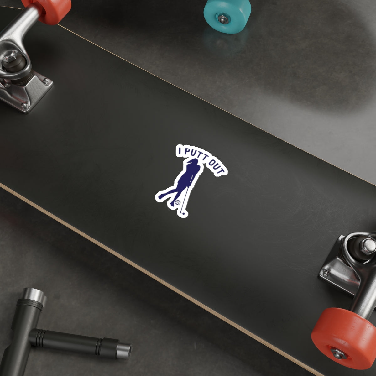 I Putt Out Female Golfer Silhouette Todd Art Stickers
