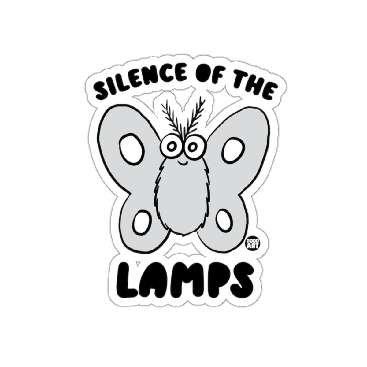 Silence of the Lamps Funny Moth Sticker
