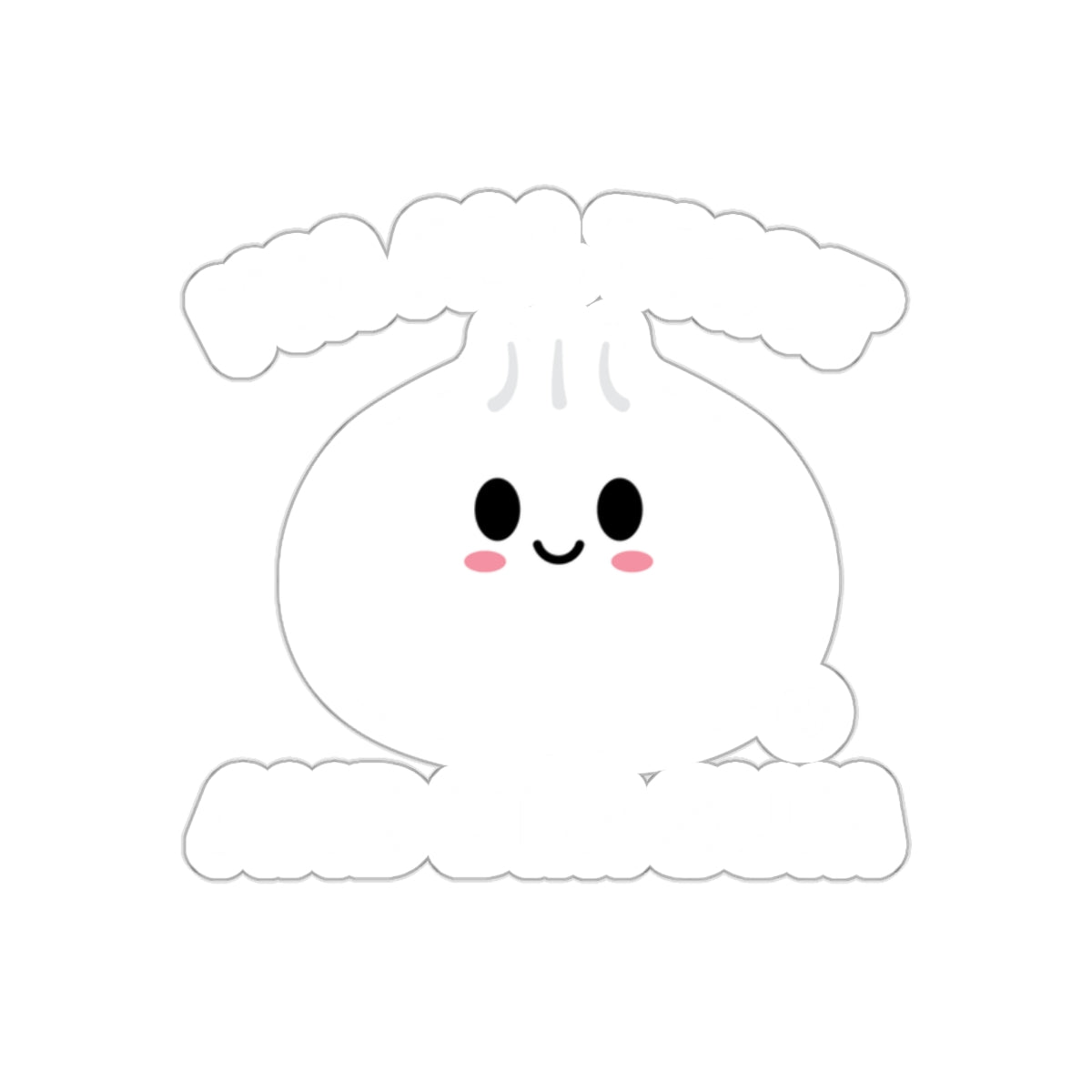 Cute Happy Dumpling with Blushing Cheeks Sticker