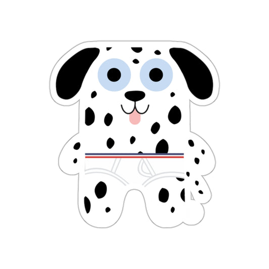 Cute Dalmatian Puppy Character Sticker for Laptops