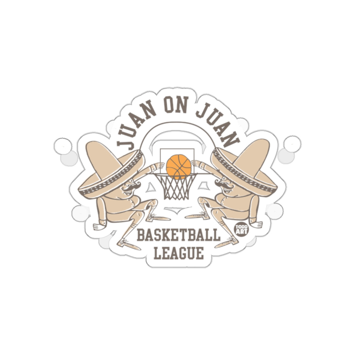 Juan On Juan Basketball League Funny Sports Design Stickers