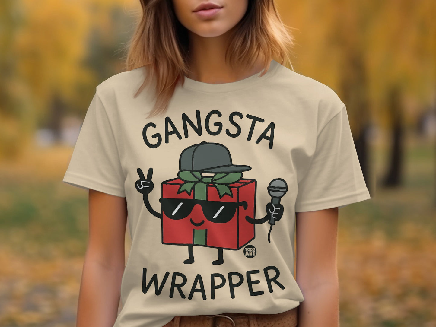 Fun Gangsta Wrapper Gift Box Themed Shirt