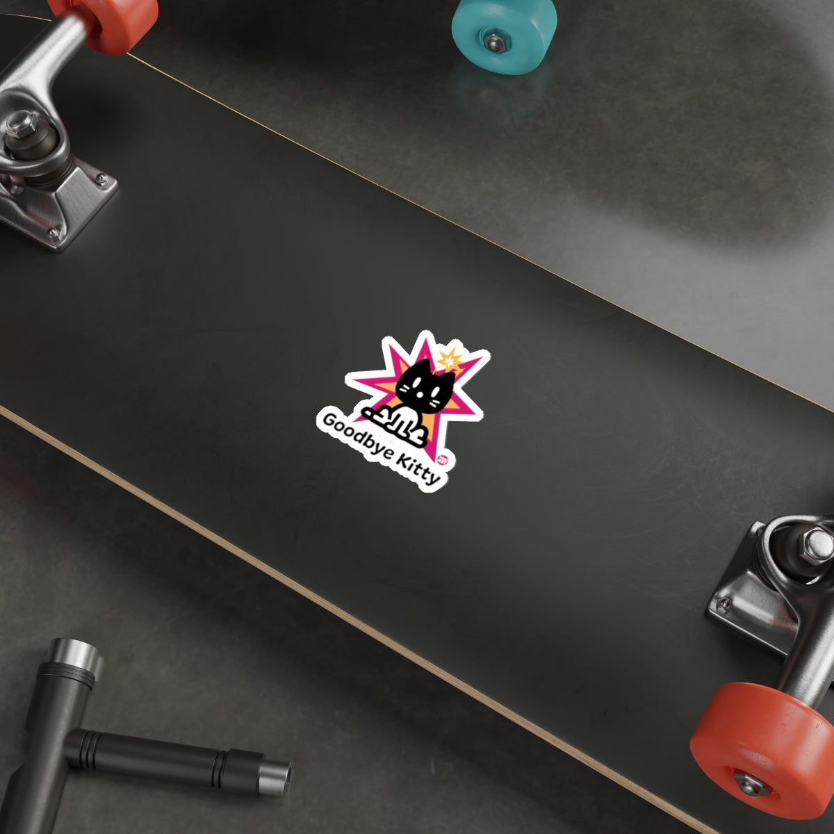Goodbye Kitty Skateboard Sticker for Customization
