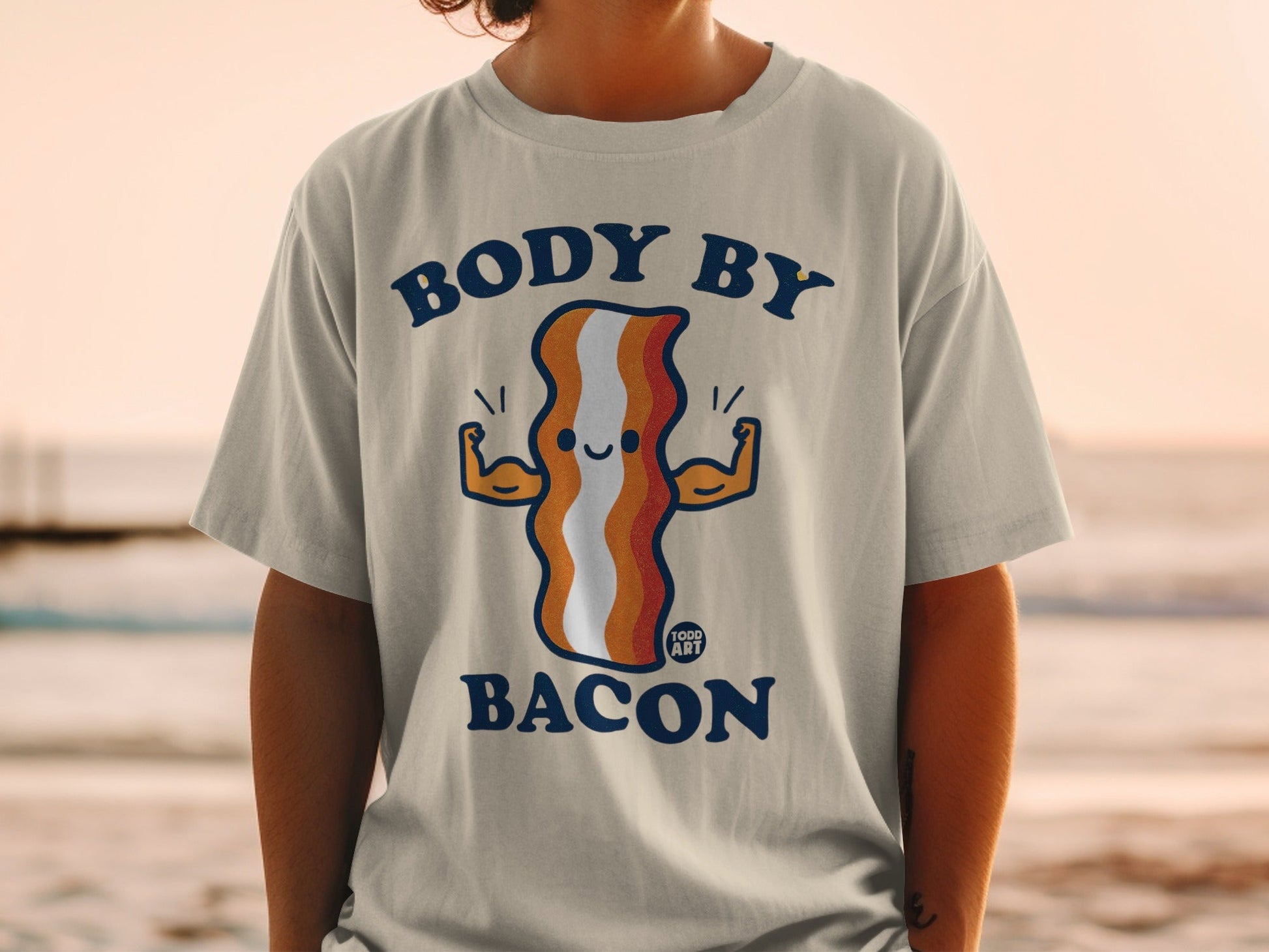 Body by Bacon Funny Graphic Tee Shirt for Casual Wear