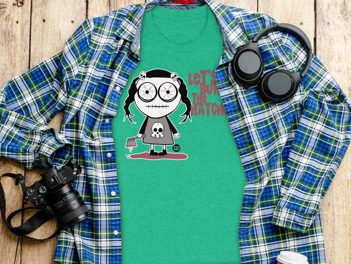 Let's Bury The Hatchet Skull Girl T-shirt