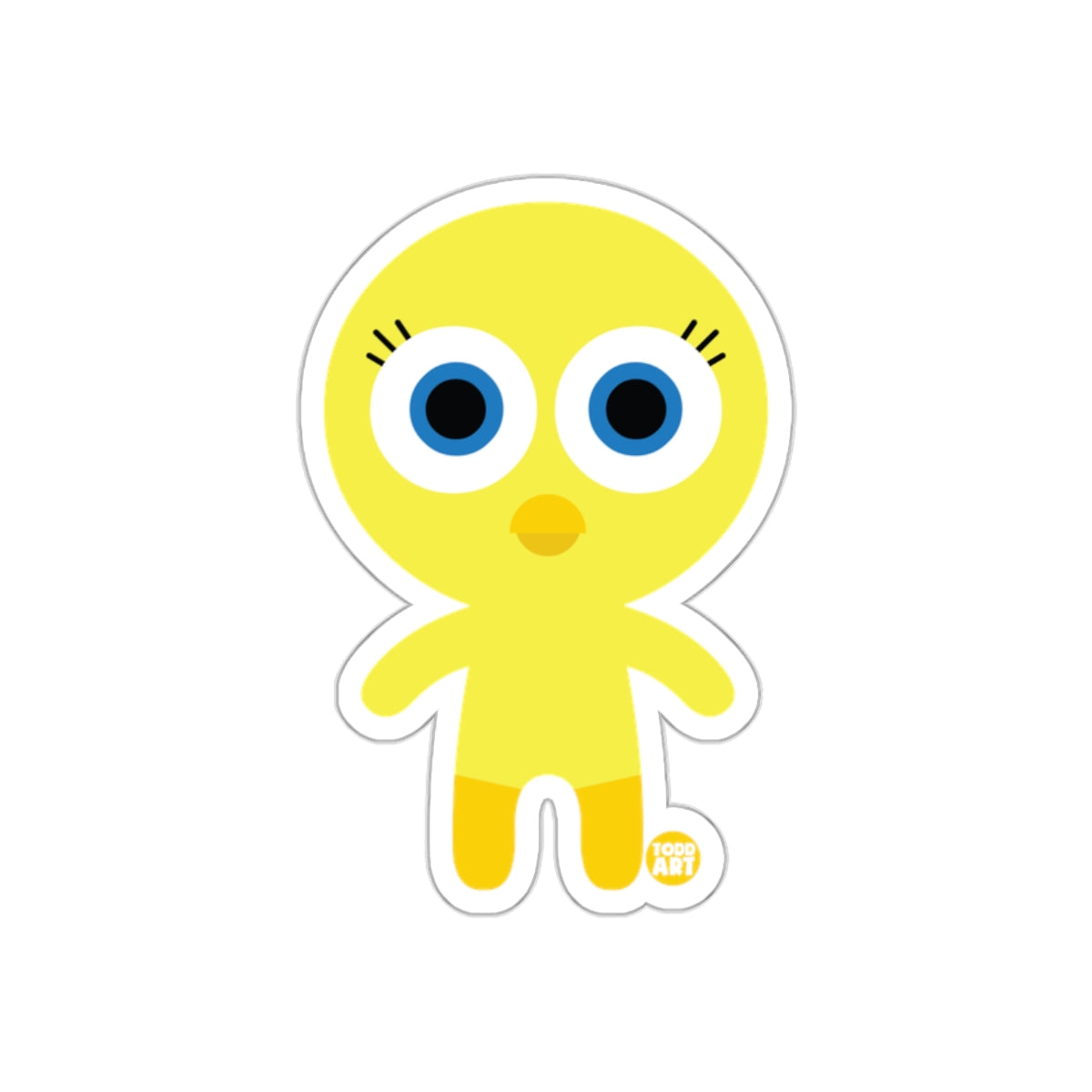 Cute Yellow Chick Cartoon Character Sticker Product