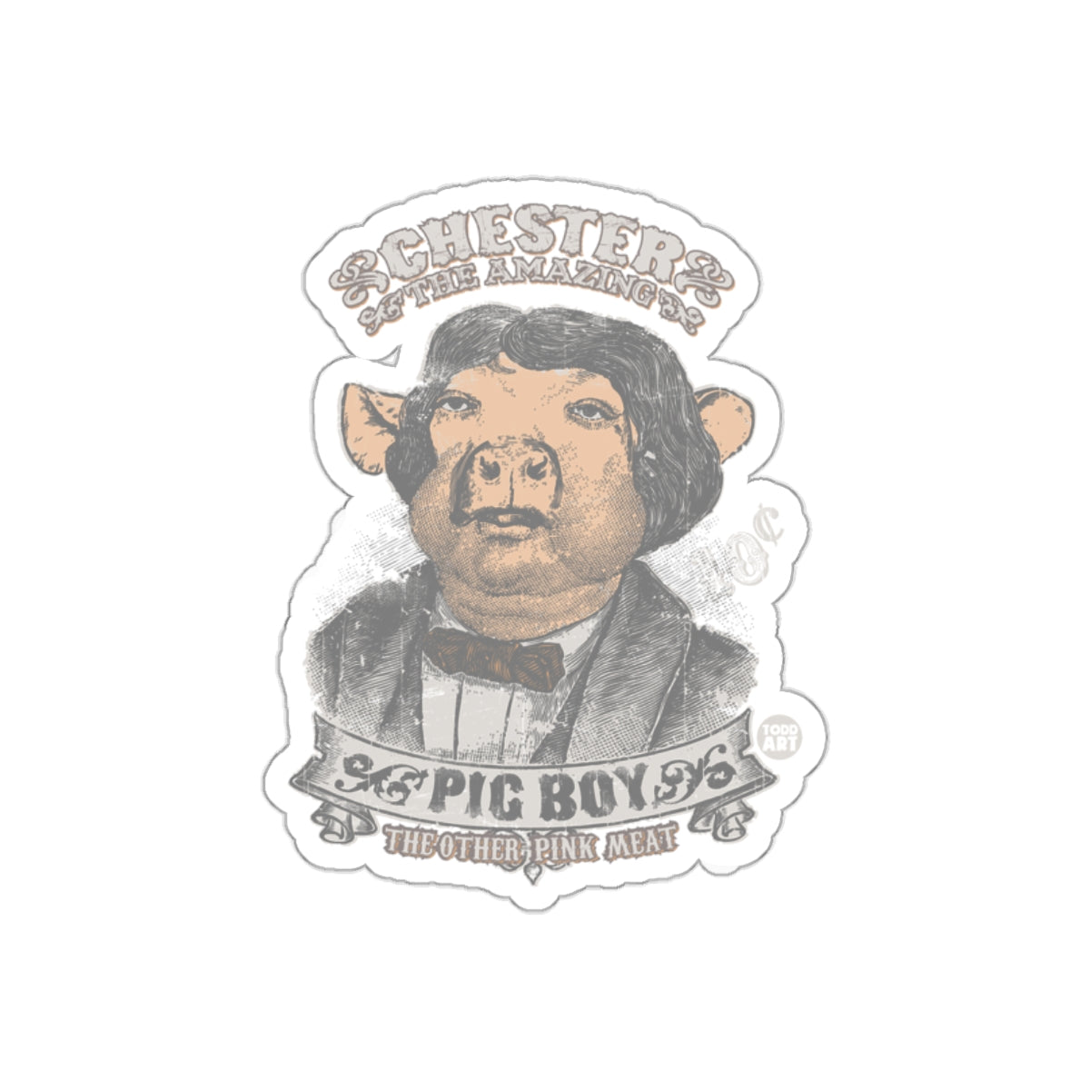 Chester The Amazing Pig Boy The Other Pink Meat sticker