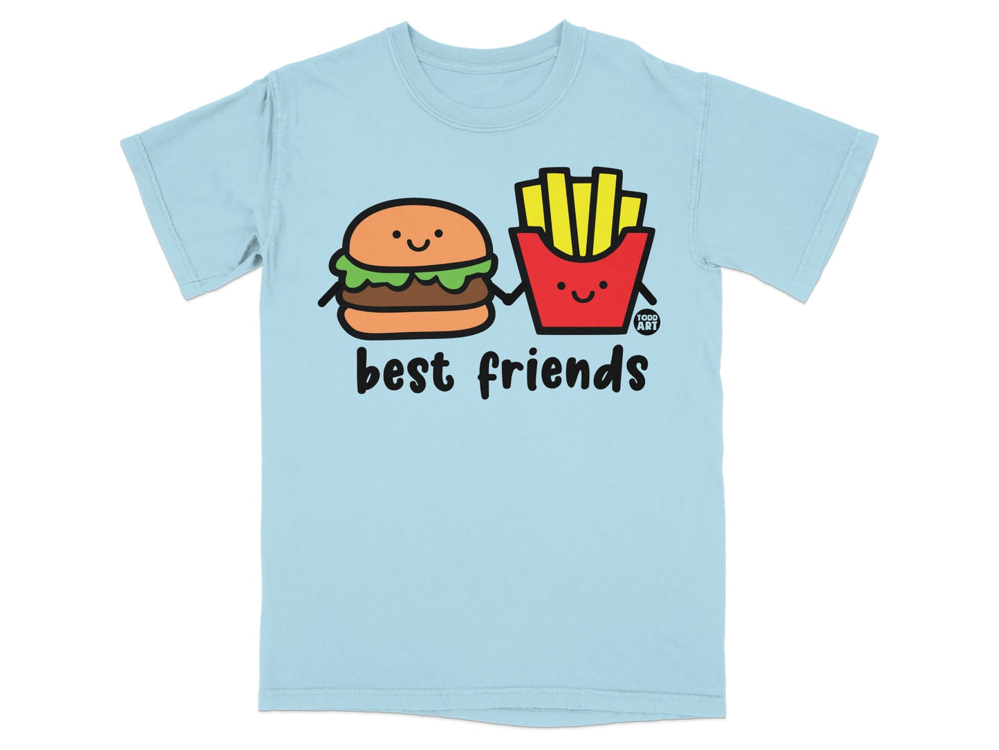 Cute Best Friends Burger and Fries Graphic T-Shirt