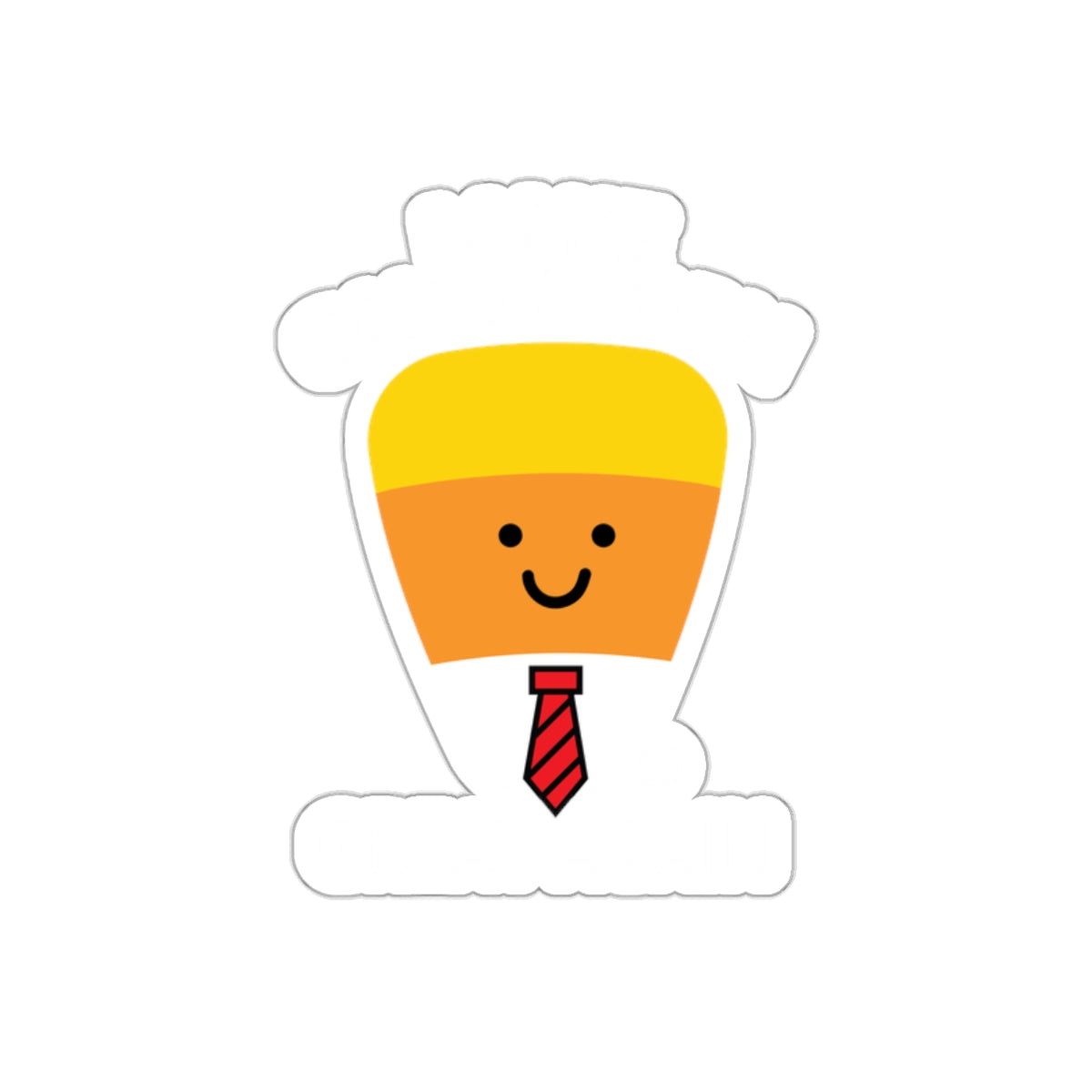 Smiling Candy Corn with Red Tie Sticker Product