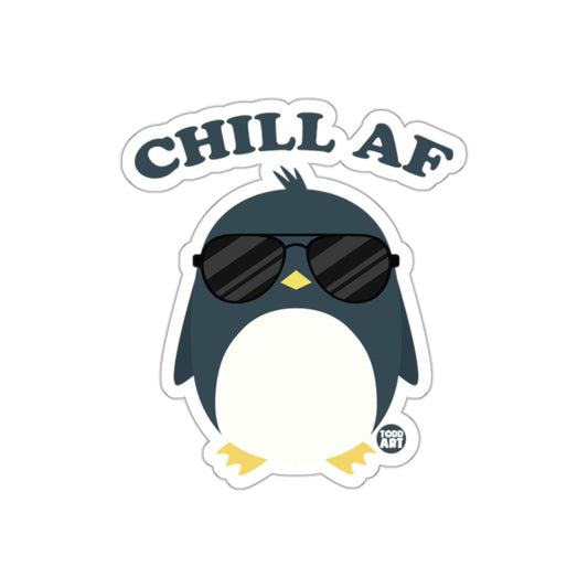 Chill AF Penguin with Sunglasses Illustrated sticker