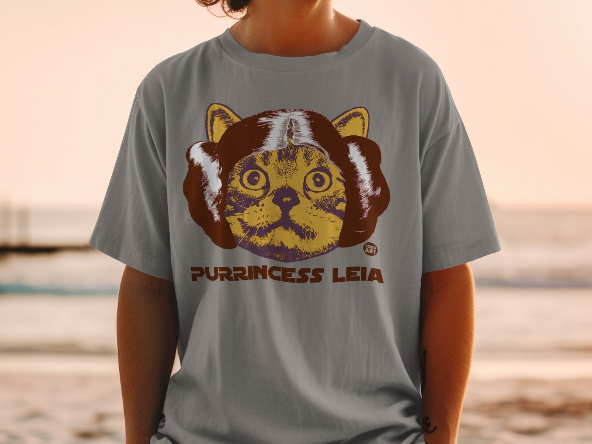 Purrincess Leia Cat Graphic Tee Perfect Gift Idea