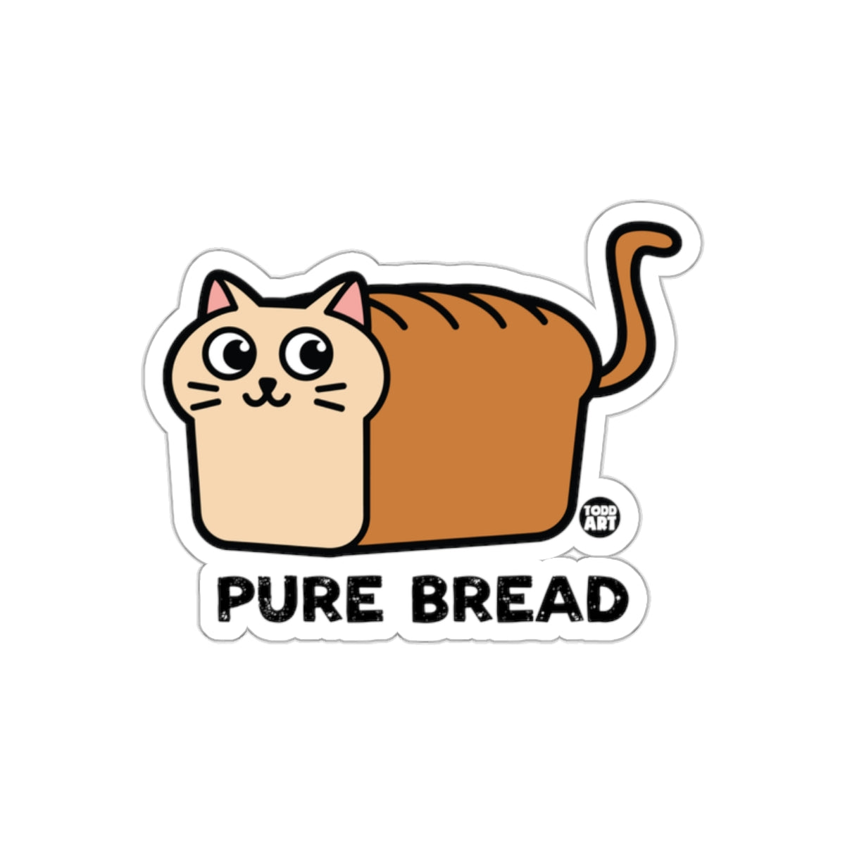 Pure Bread Cat and Bread Funny Sticker
