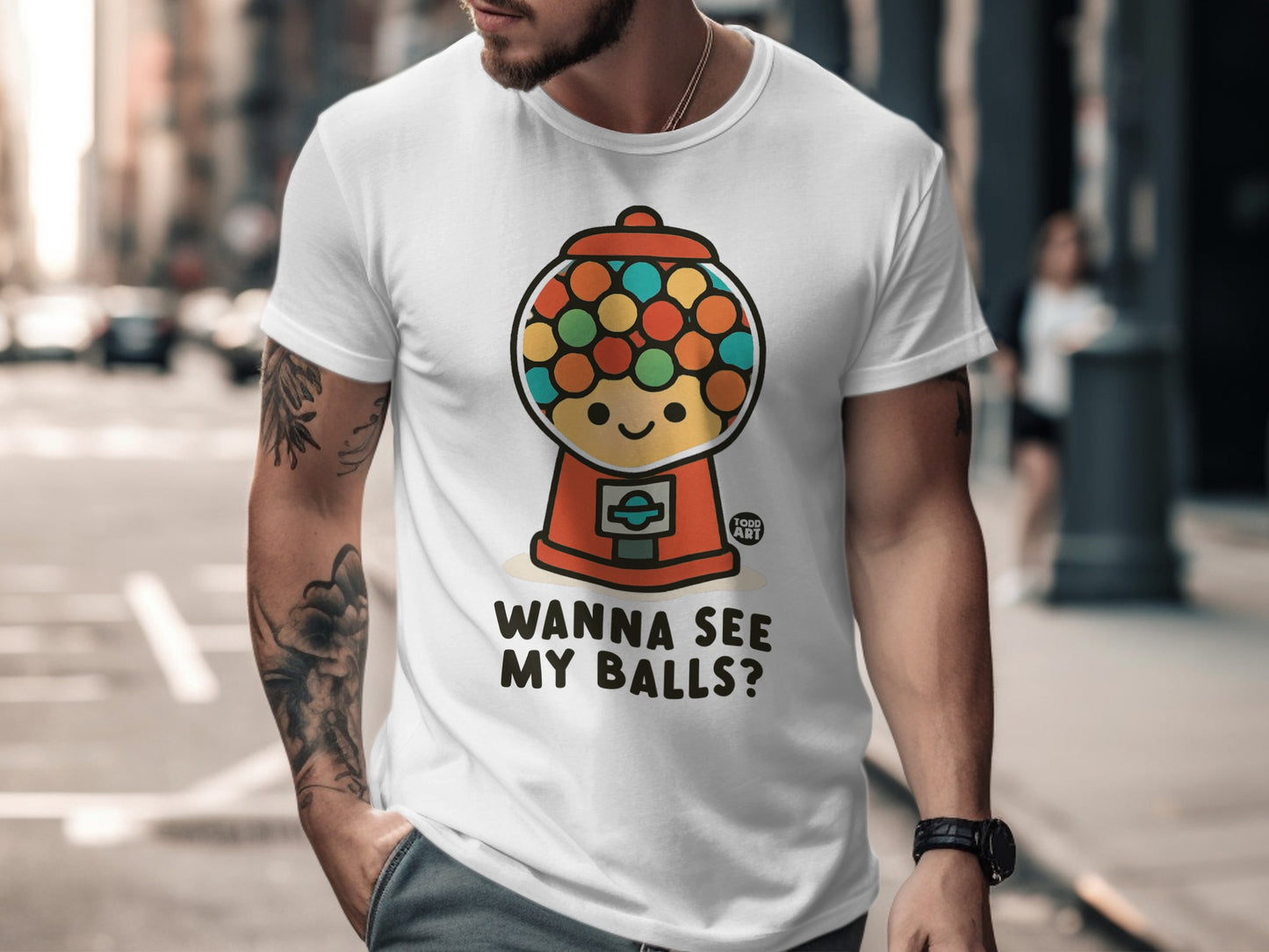 Funny Gumball Machine Wanna See My Balls T-shirt