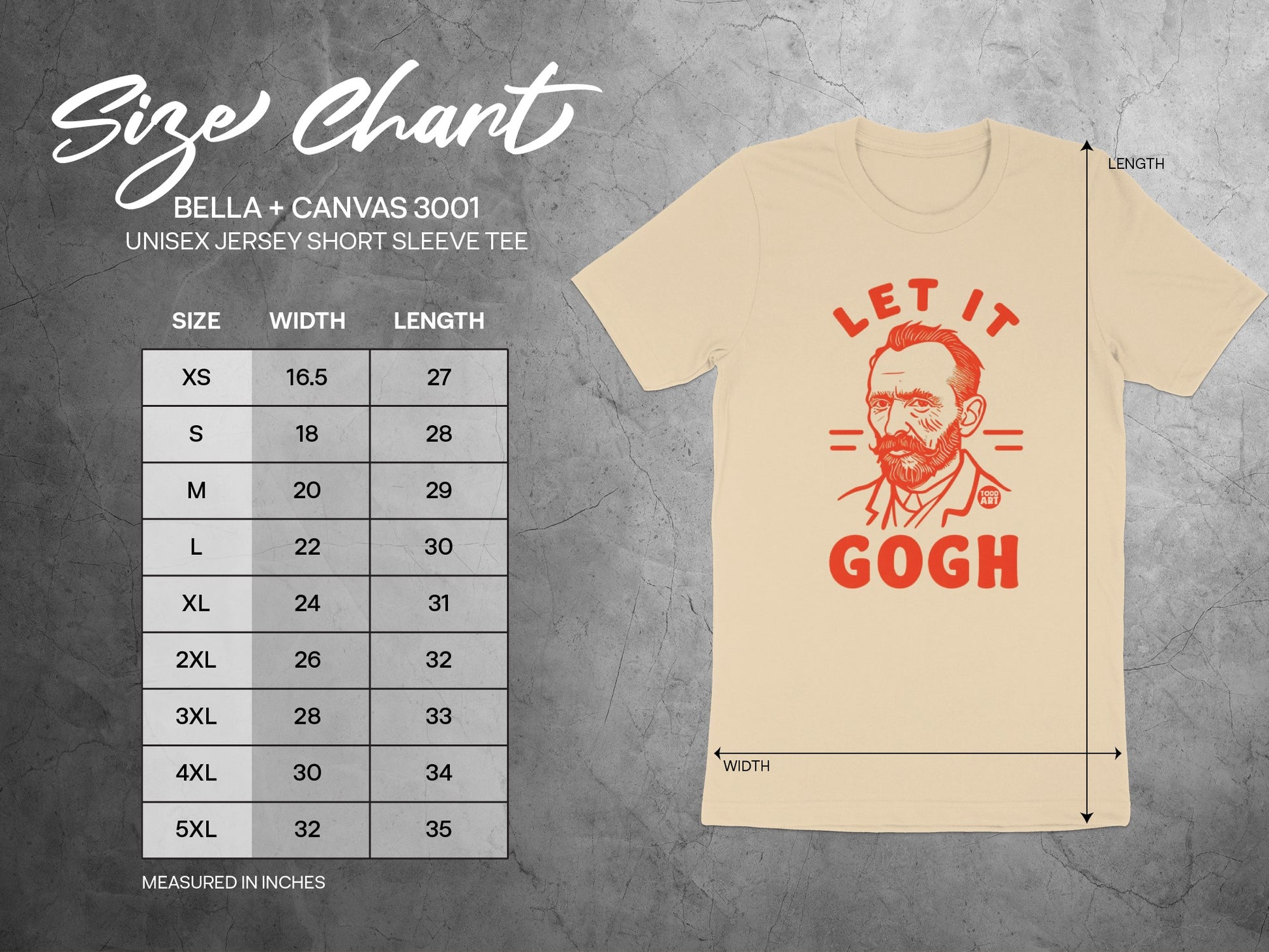 Let It Gogh Graphic Unisex Jersey Short Sleeve Tee product