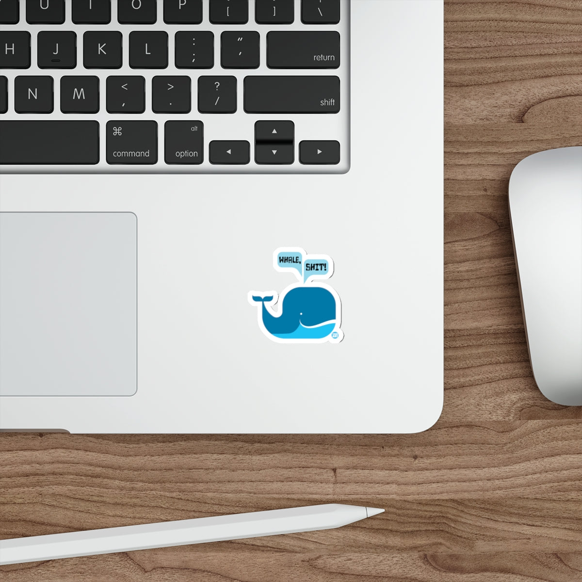 Whale Shit Cute Minimalist Laptop Keyboard Sticker