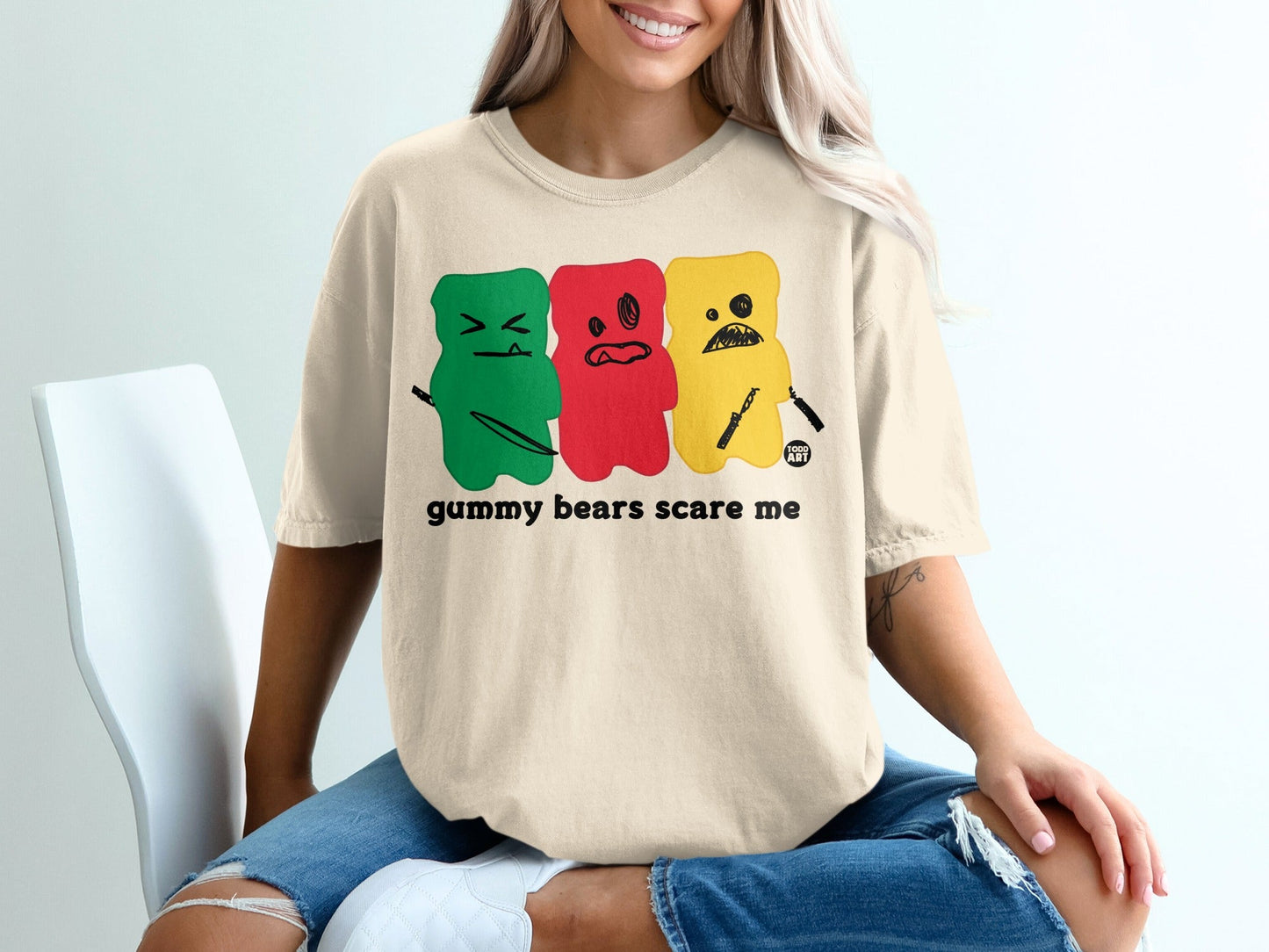 Gummy Bears Scare Me Funny Graphic T-shirt