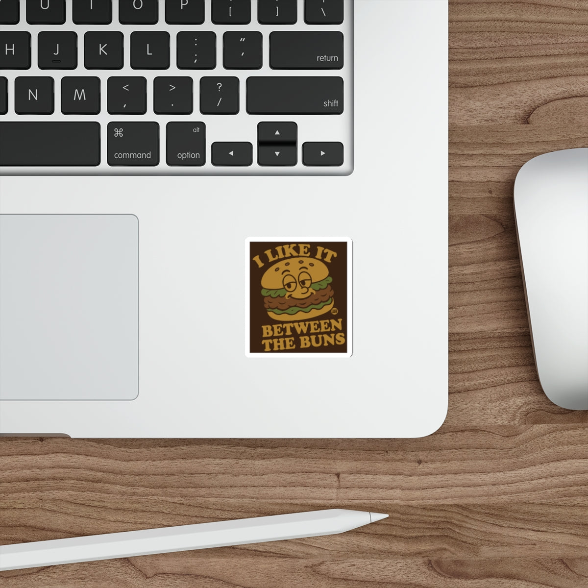 I Like It Between The Buns Funny Sticker