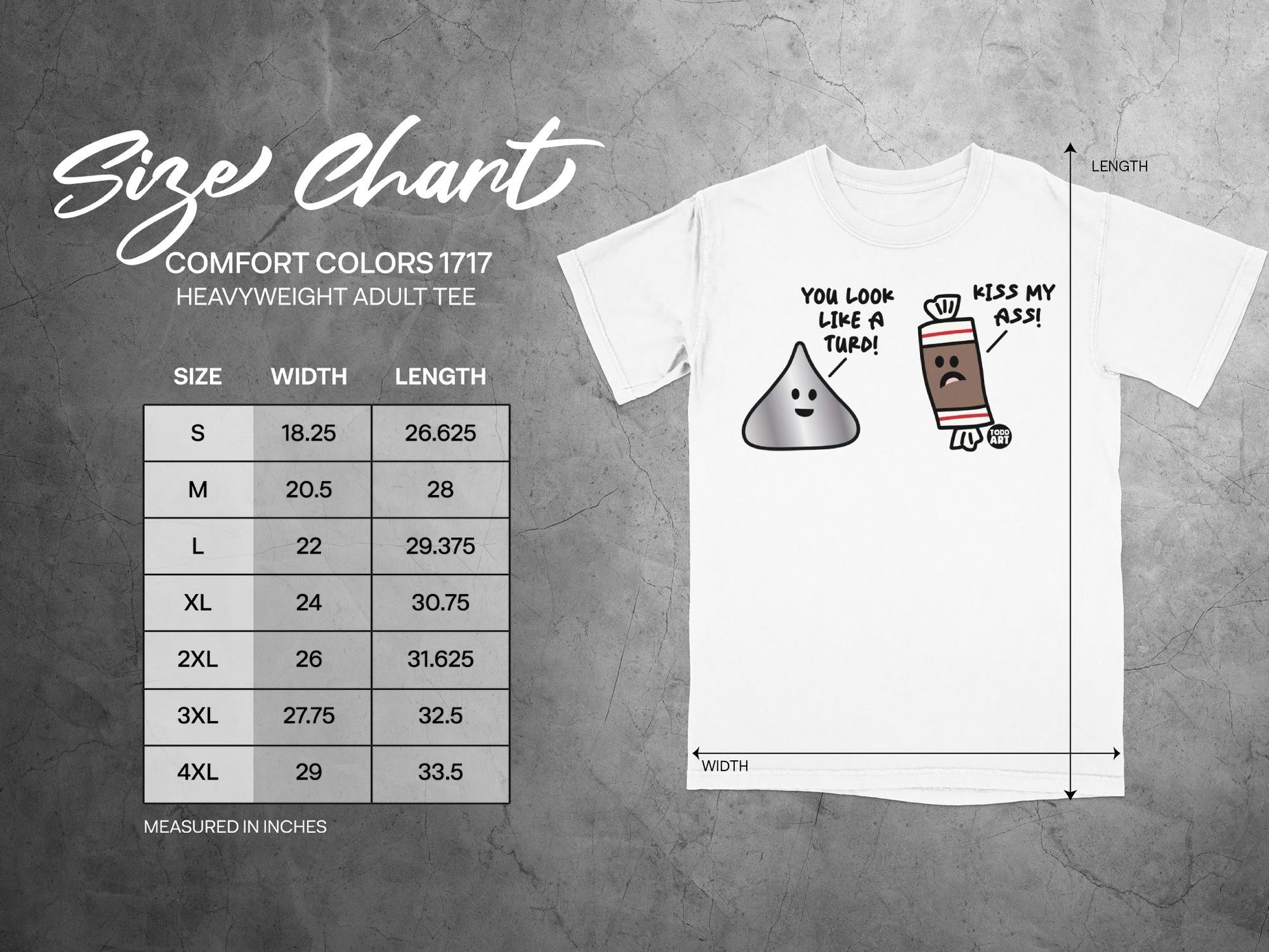 Funny You Look Like A Turd Kiss My Ass Adult Tee