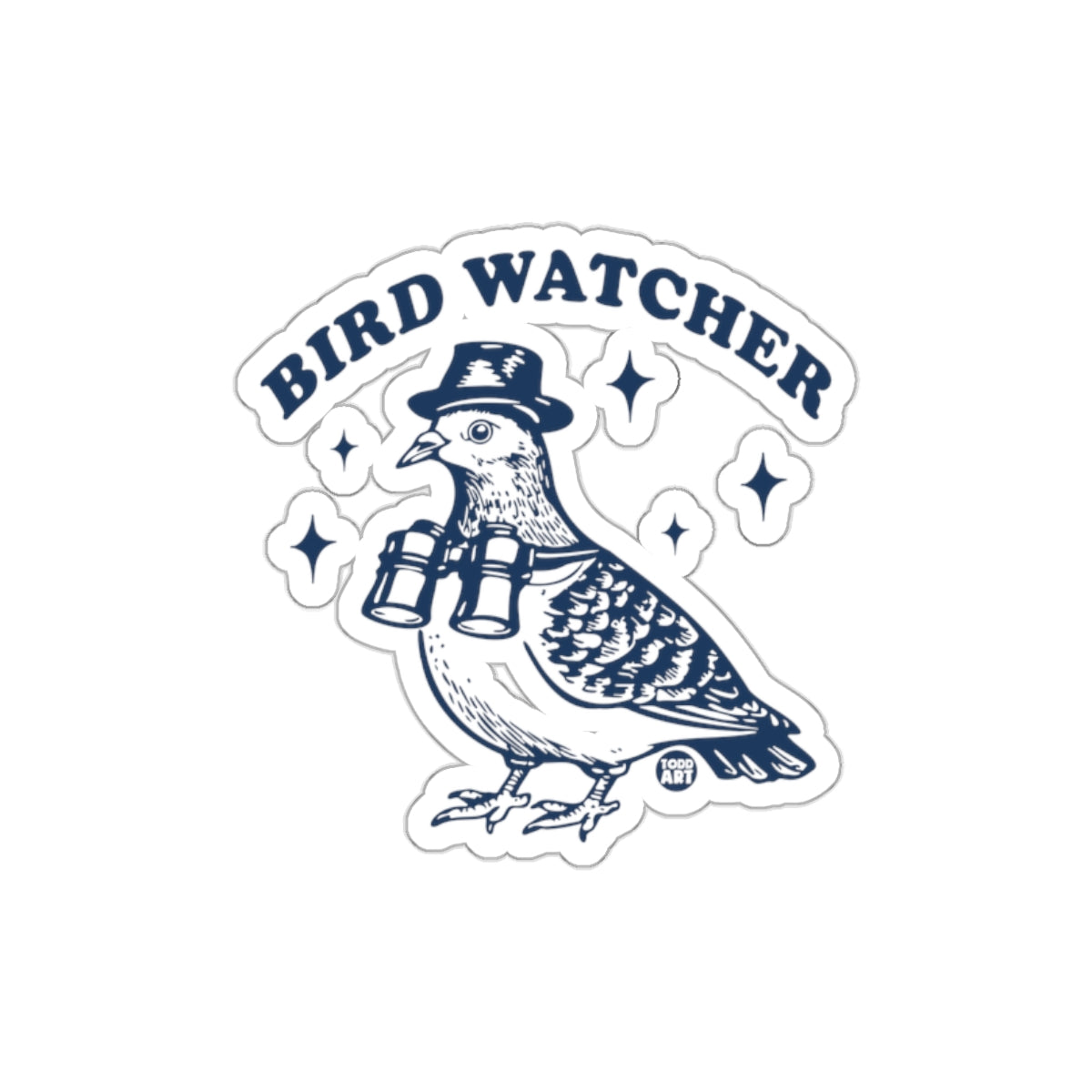 Bird Watcher Graphic Sticker with Binoculars