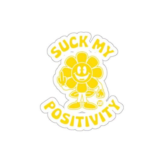 Suck My Positivity Cartoon Flower Funny Stickers