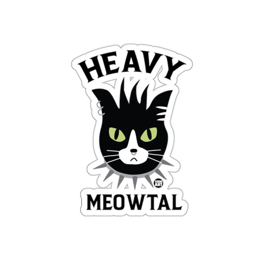 Heavy Meowtal Cat Sticker for Music and Cat Lovers