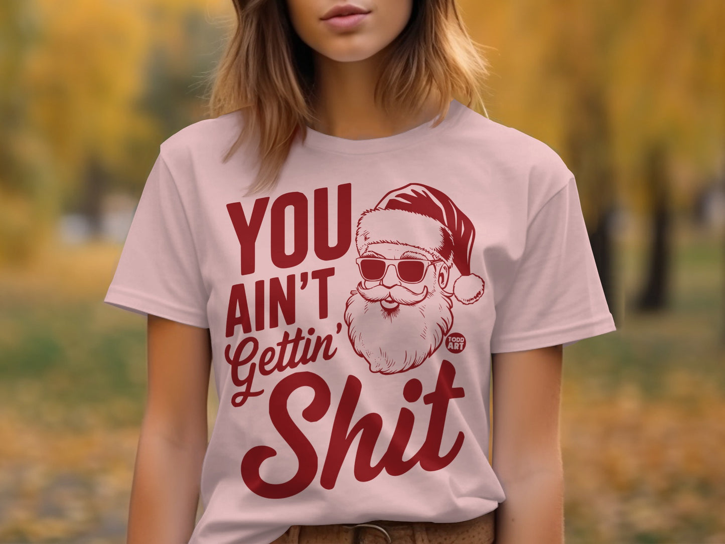 You Ain't Gettin Shit Santa Graphic T-Shirt