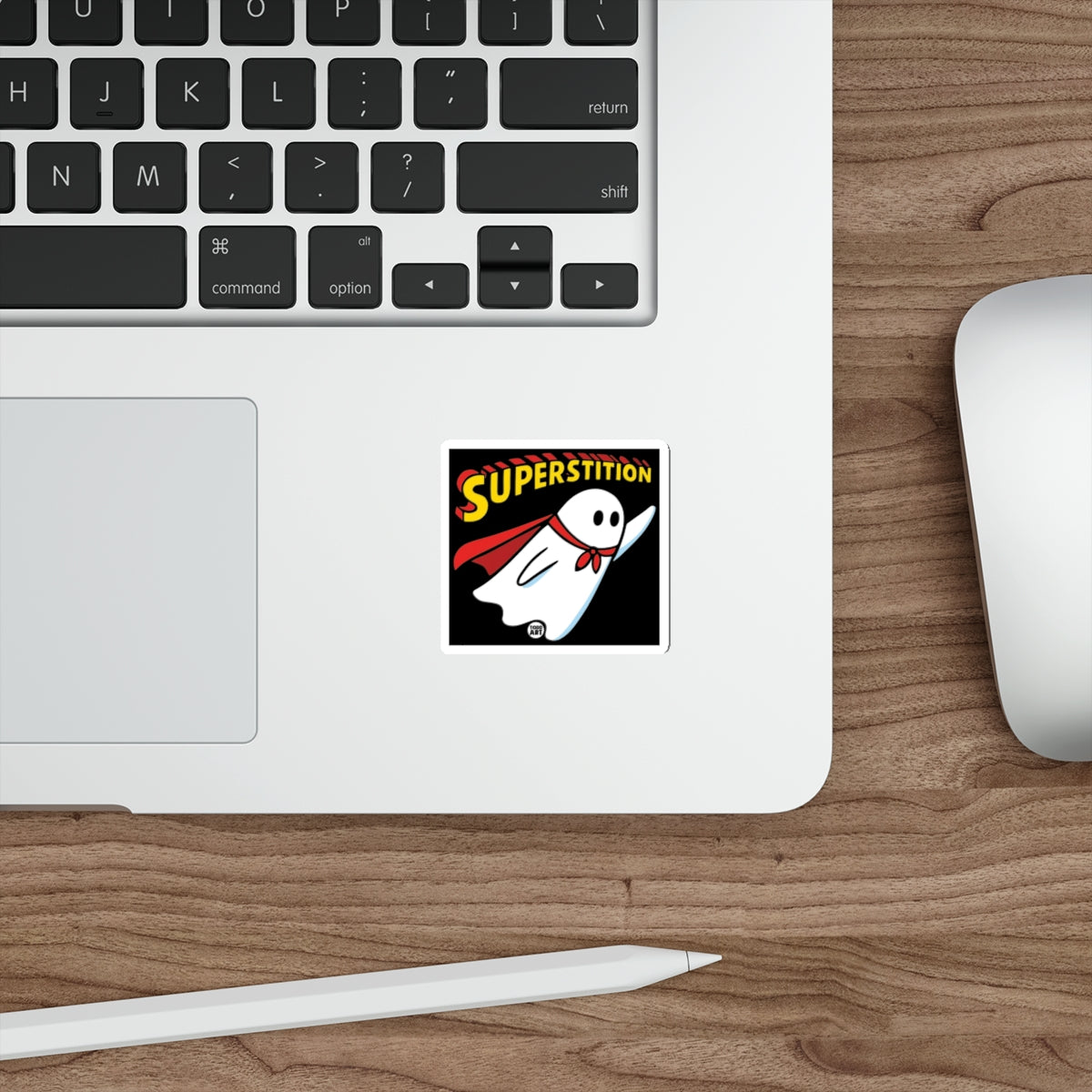 'SUPERSTITION' Ghost Superhero Flying Cartoon product type