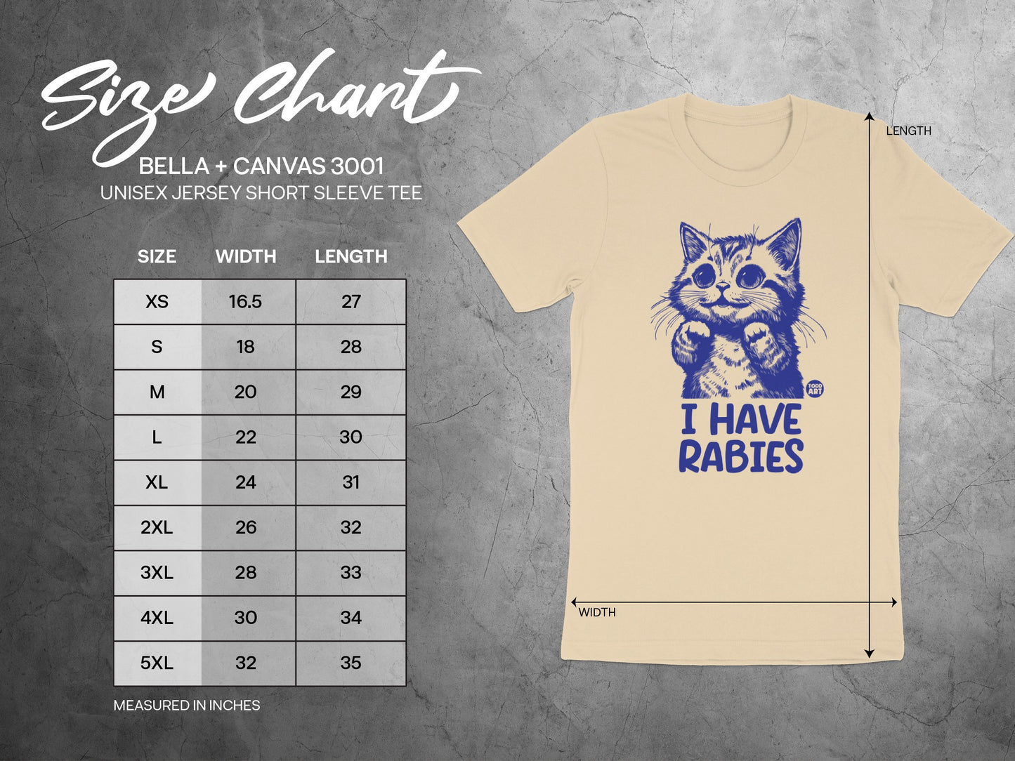 I Have Rabies Cat Illustration T-shirt product