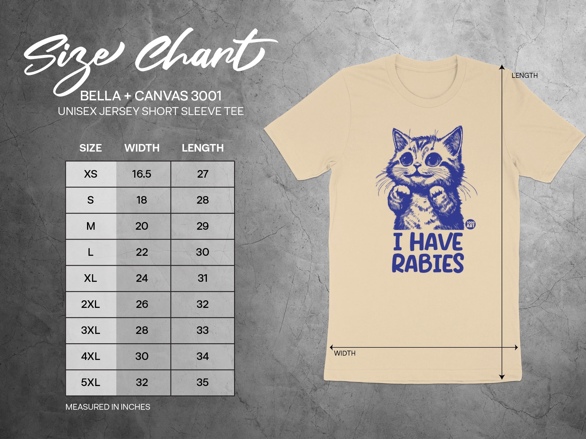 I Have Rabies Cat Illustration T-shirt product