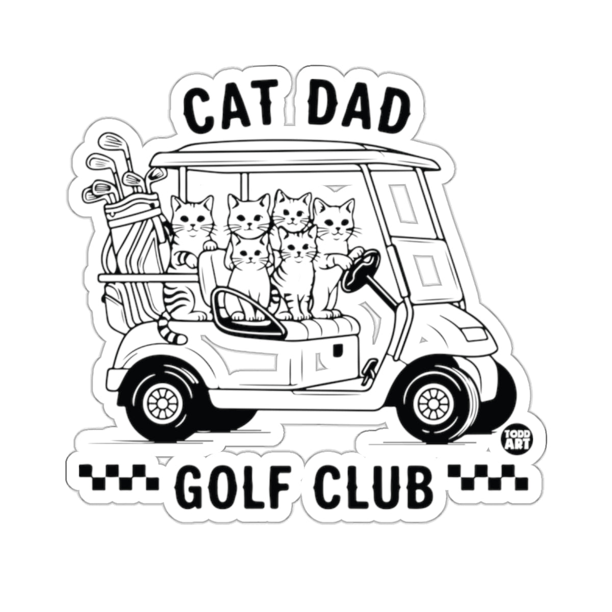 Cat Dad Golf Club Kittens Golf Cart Feline Golfing product type