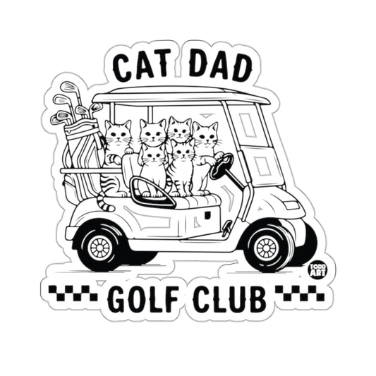 Cat Dad Golf Club Kittens Golf Cart Feline Golfing 