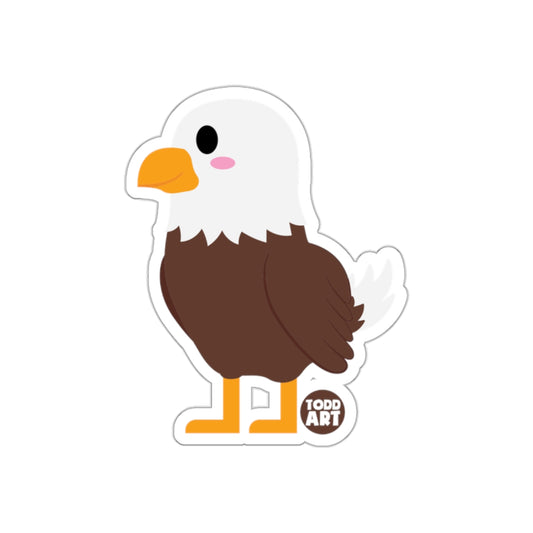 Cute Cartoon Bald Eagle Drawing Todd Art Sticker