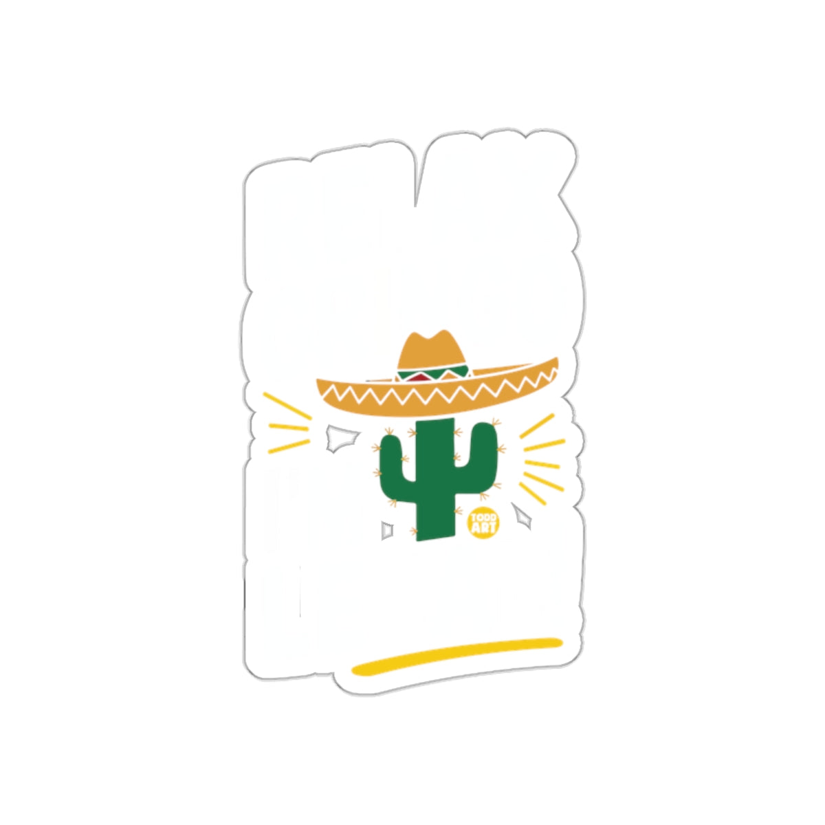 Cactus Wearing Sombrero Sticker Fun Mexican Design