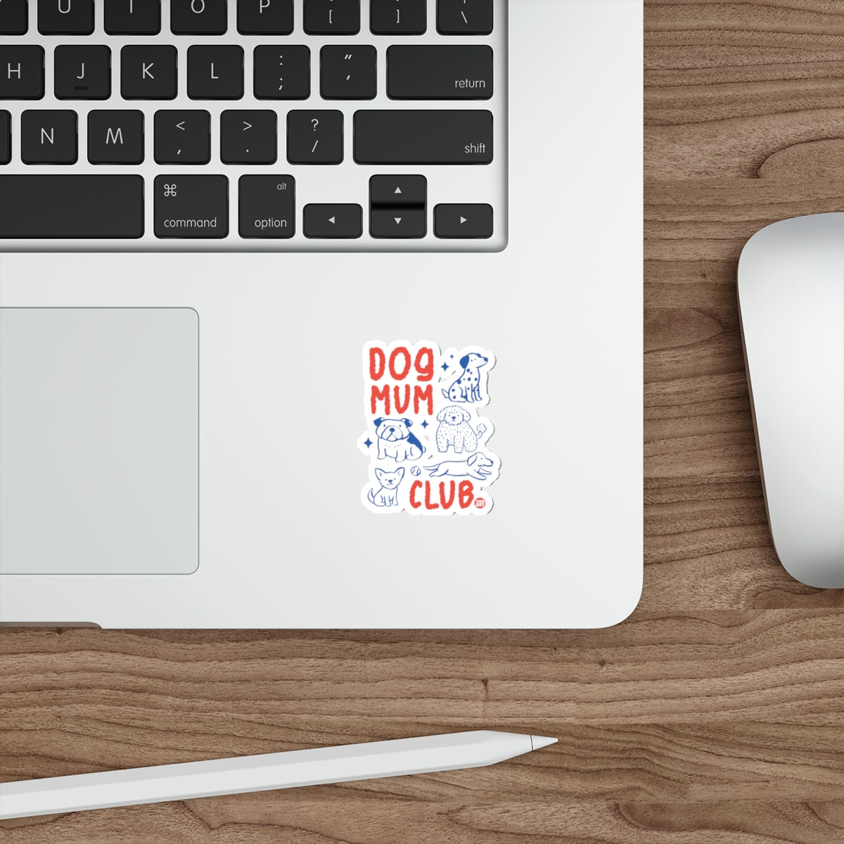 Dog Mum Club Doodle Dogs Red Blue Puppy Lover 