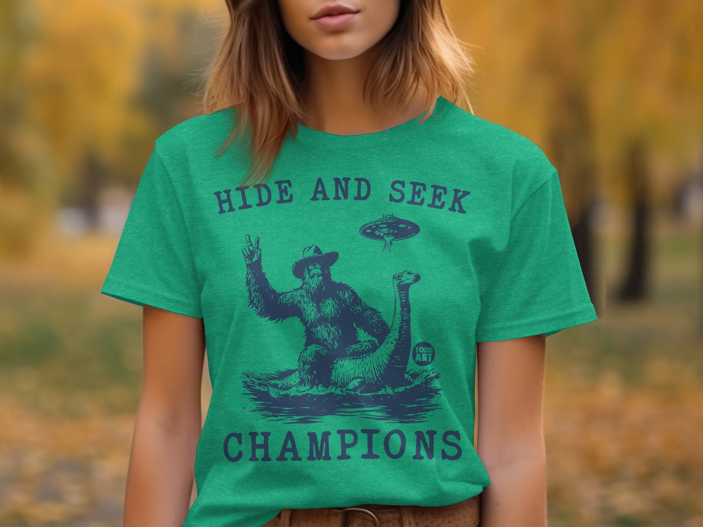 Hide and Seek Champions Green Graphic T-Shirt