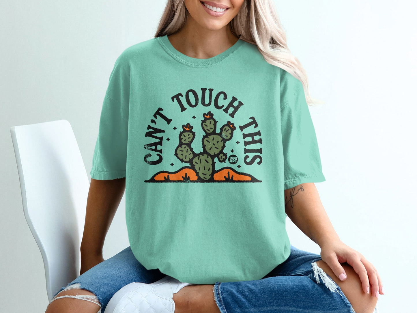 Can't Touch This Cactus Graphic T-Shirt Design