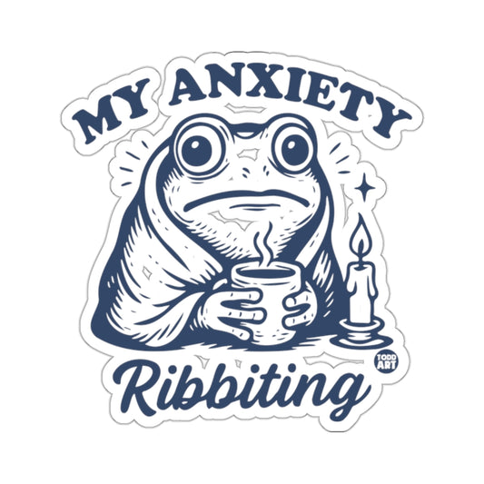 My Anxiety Ribbiting Frog Mug Candle Funny product type