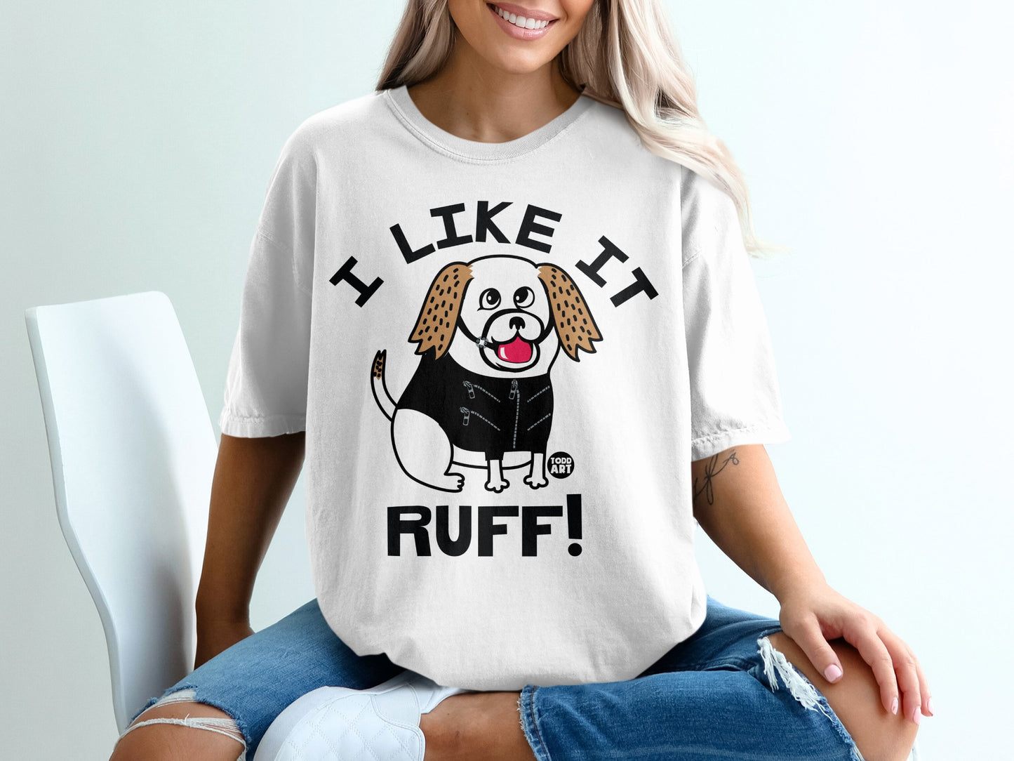 I Like It Ruff Graphic Dog Lover T-Shirt Product