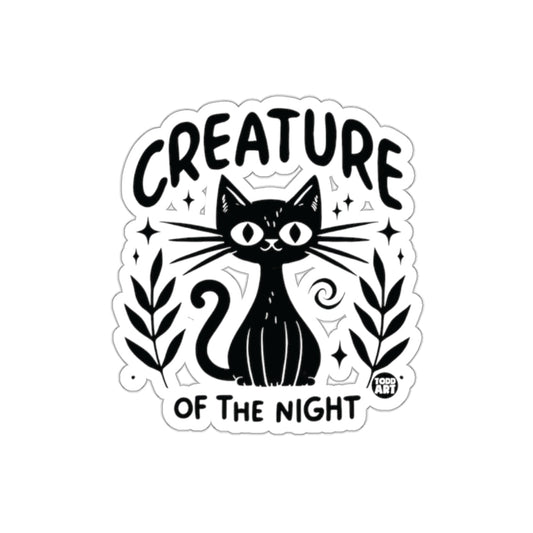 Creature of The Night Black Cat Drawing Todd Art sticker
