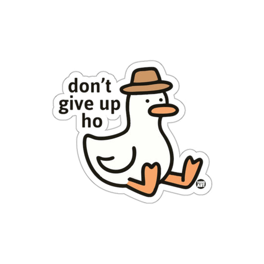 Humorous Duck Sticker with Motivational Slogan Sticker