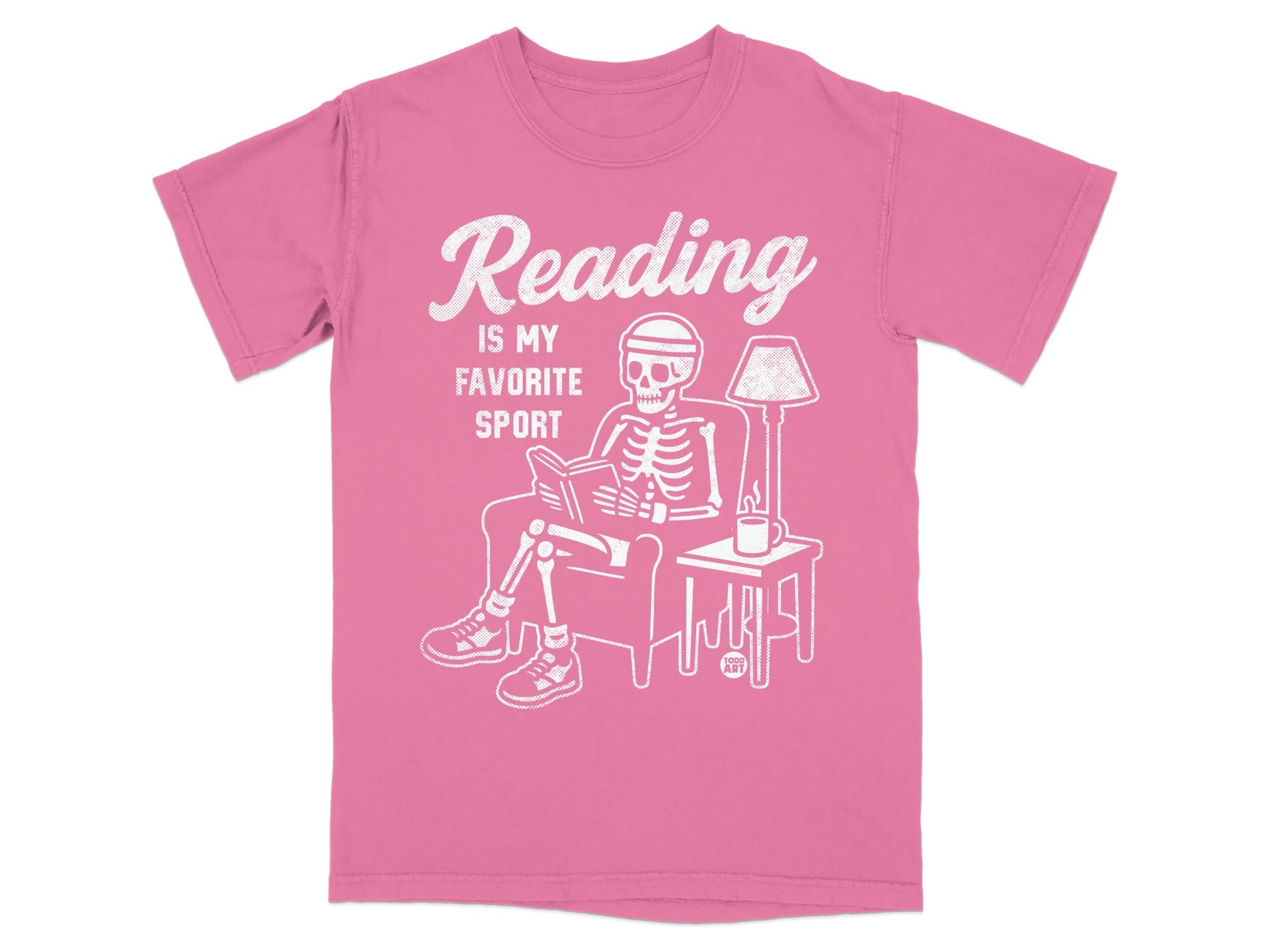 Reading Is My Favorite Sport Pink T-Shirt