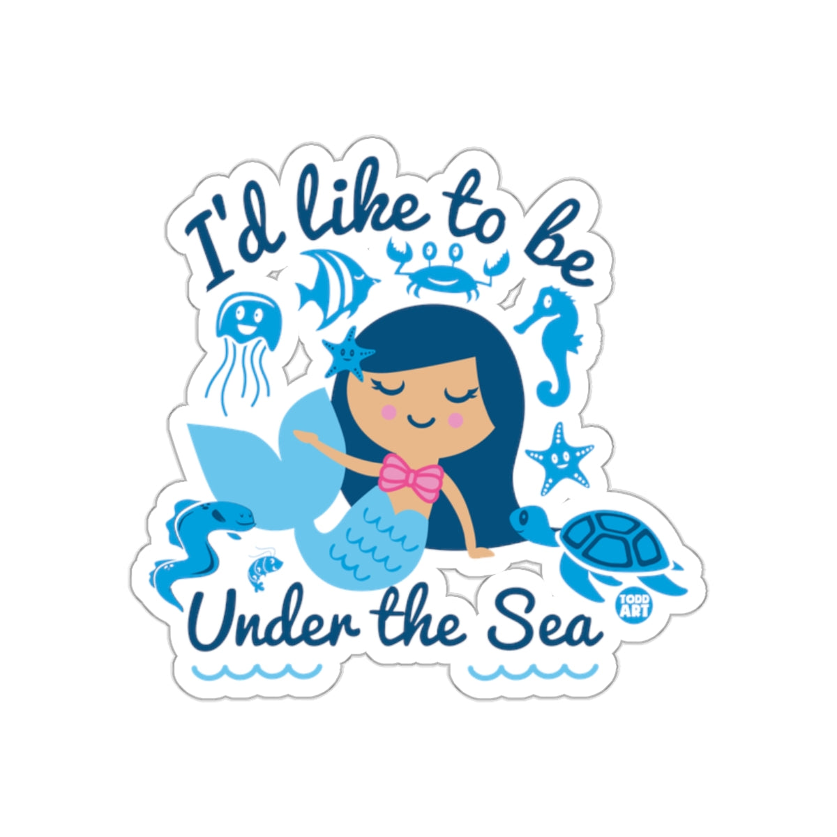 I'd Like to Be Under the Sea Sticker Decal