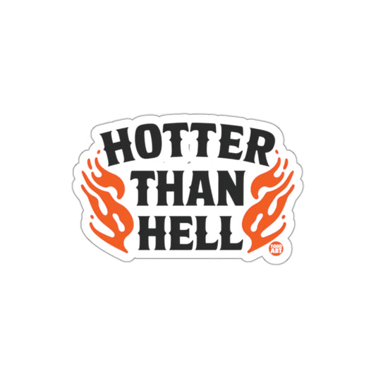 Hotter Than Hell Flames Design Sticker