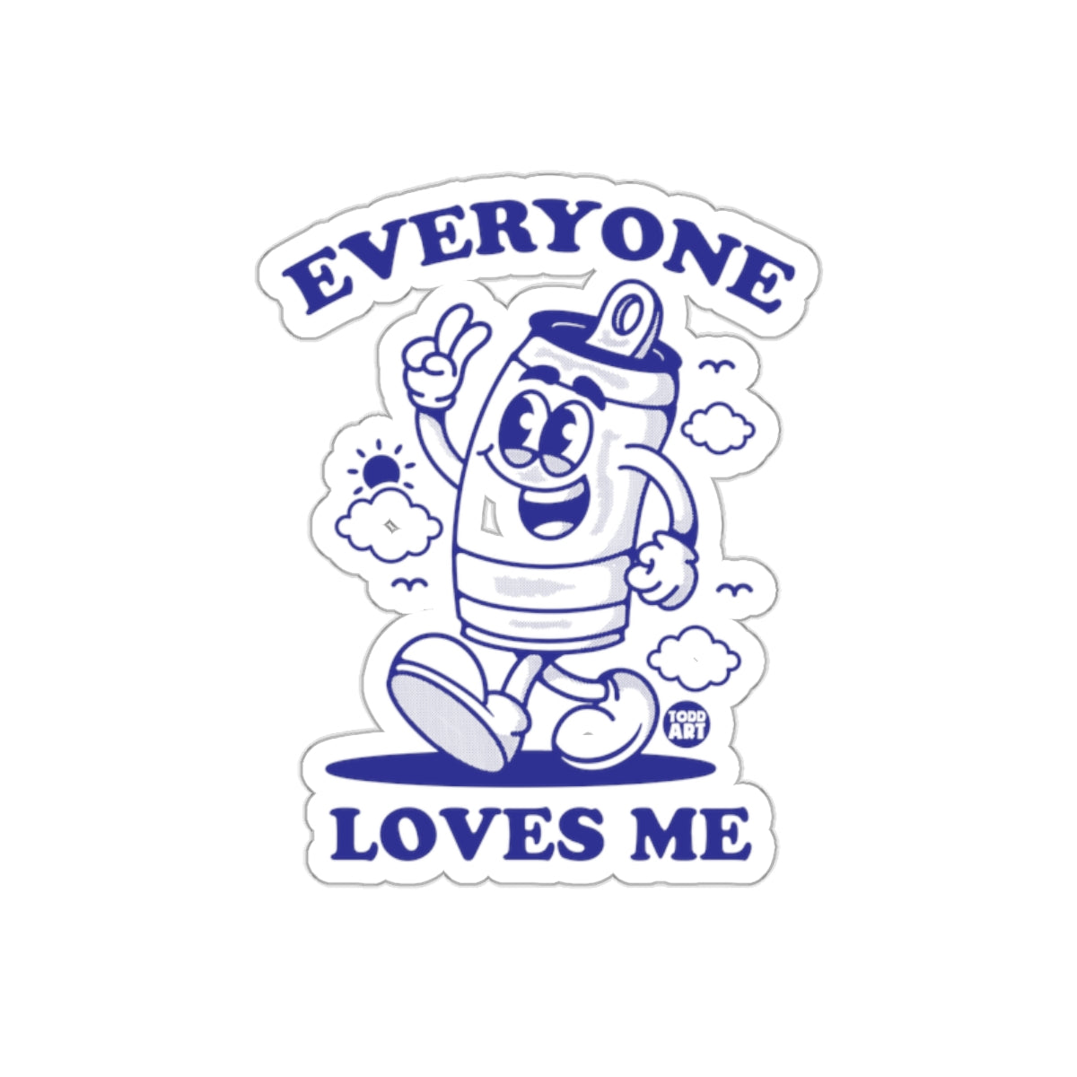 Everyone Loves Me Playful Cartoon Sticker Product