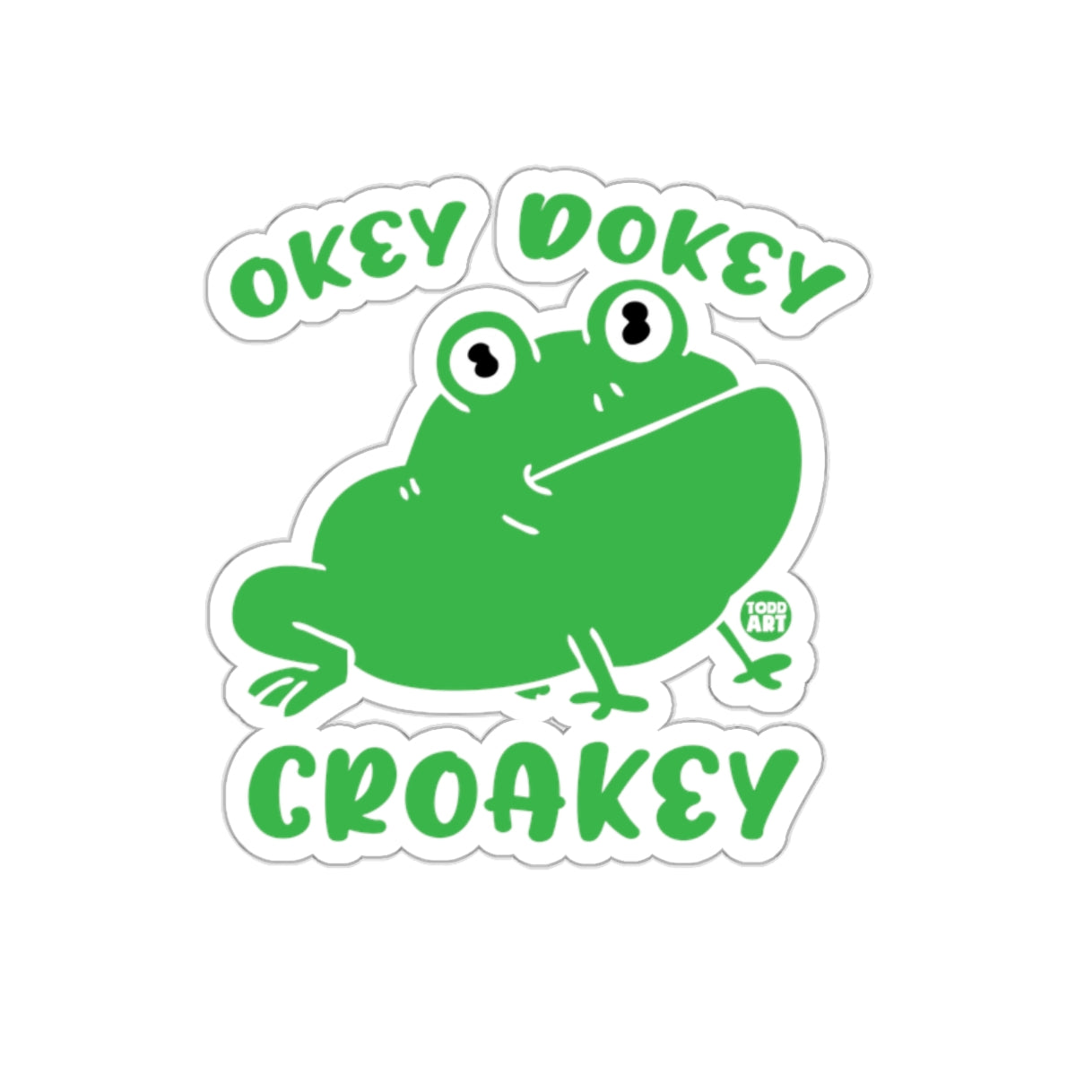 Okey Dokey Croakey Frog Sticker Fun Unique Design