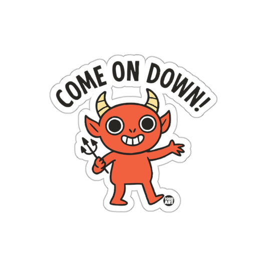 Come On Down Adorable Devil Character Sticker Product