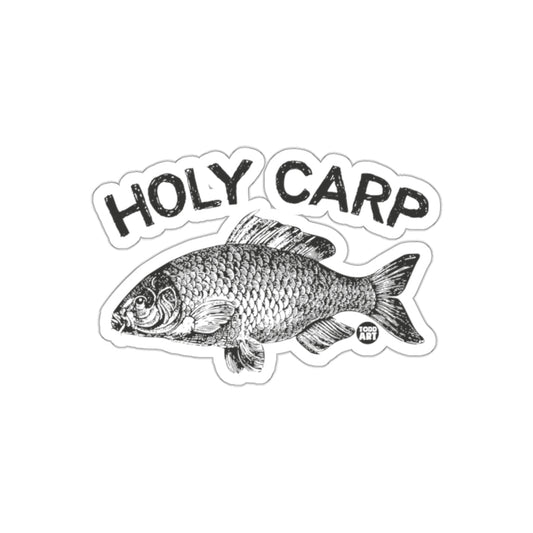 Holy Carp Fish Illustration Humorous Sticker Decal